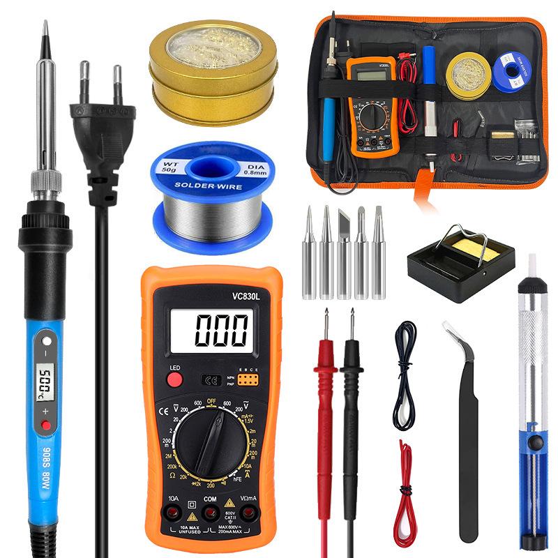 80W Digital Soldering Iron Kit with Multimeter Repair Tool Set Home Welding Hardware DIY Tools