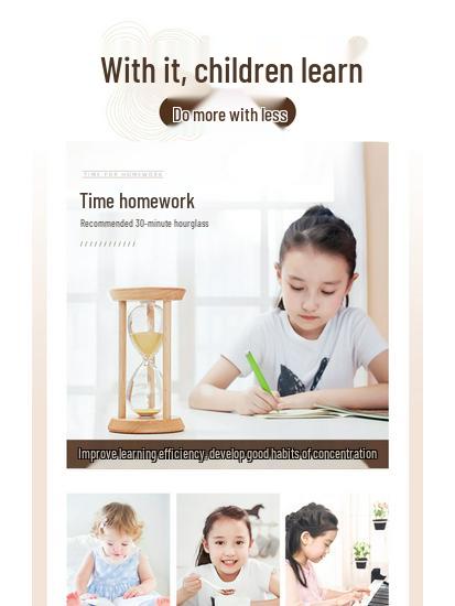Drop-Proof Hourglass Timer for Children - 5/20/30 Min Options, Learning and Decorative Quicksand Design