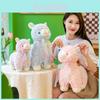 Cute Llama Alpaca Plush Toy For Girls Birthday Gift, Cartoon Lamb Stuffed Animal Pillow