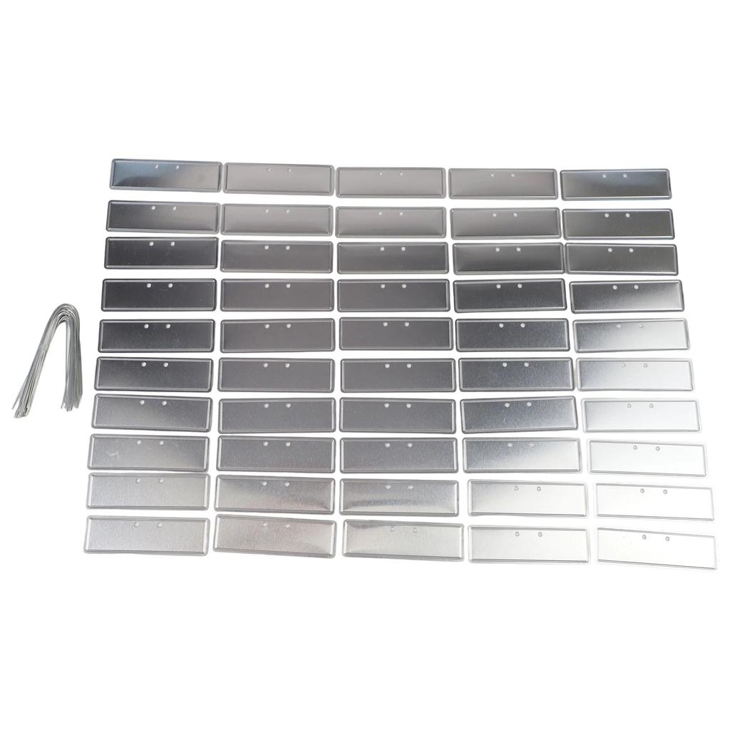 50Pcs Aluminum Plant Tags 82x25mm Plant Labels Iron Wire Nursery Labels Bonsai Sign Tag Outdoor Courtyard Garden Decoration