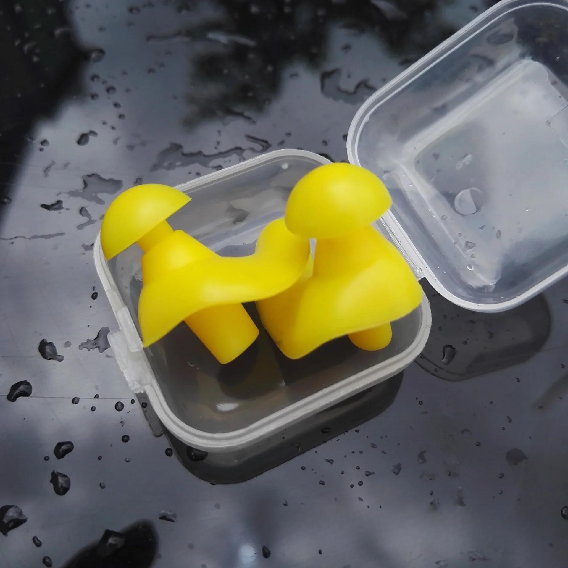 

Soft Portable Dust-Proof Ear Plugs With Box Waterproof Adults Swim Silicone Spiral Earplugs Diving Water Sports Accessories