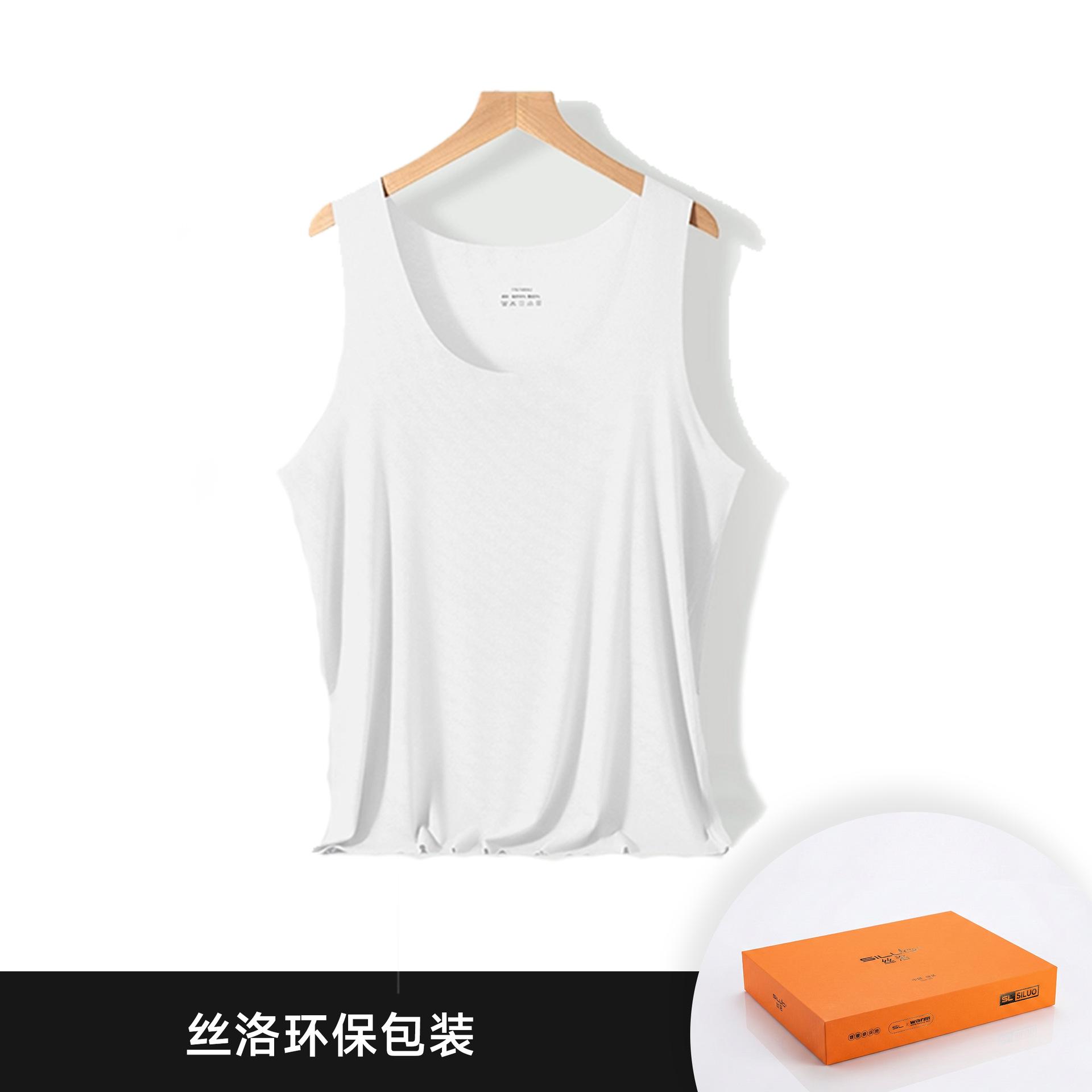 

Traceless round neck sports comfortable slim fit breathable inner wear quick drying versatile casual outer wear light men s vest sleeveless L