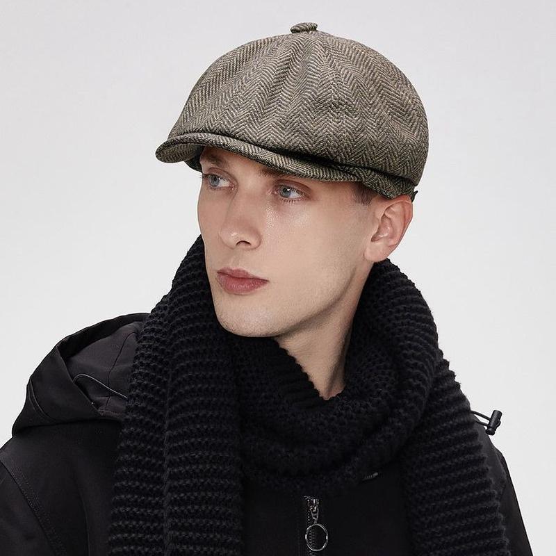 Buy Dad Big Size Wool Newsboy Caps 