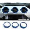 Console Air Conditioner Vent Outlet Trim Cover Ring for Ford Mustang 2015+Blue