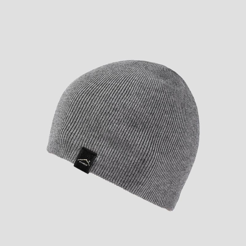 Autumn Winter Thin Knitted Hat High Elastic Big Head Circumference Men's Cold-Proof Ear Protection Cap Windproof Cap