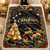 Coperta in Flanella a Tema Natalizio, Morbida Coperta Calda, Regalo per la Casa per le Feste di Natale