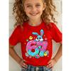 Kids Easter Bunny Print Cotton Tshirt Girls Casual Short Sleeve Tshirts Childrens Cartoon Clothing Fashion 67 Sxi Seven