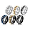 Metal Sweet Cool Chain Rotatable Ring, Texture Personalized Hip-hop Style, Hot Direct Sales