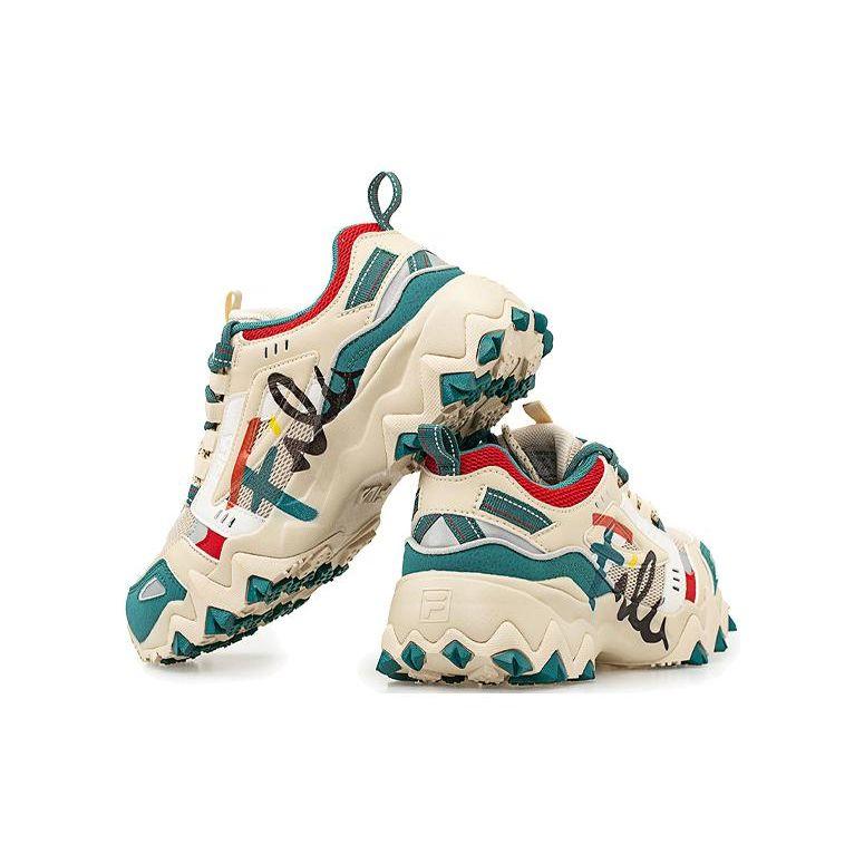 FILA Oakmont Mesh Comfortable Versatile Low-Top Lifestyle Casual Shoes Women sneaker Deep-Forest-Green T12W031101FAD