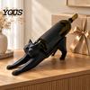 Cat Lover Decor 3D Printed Wine Bottle Holder, Minimalist Geometric Shaped Stable Support Rack for Home Bar Counter, Gift Lovers Decorative
