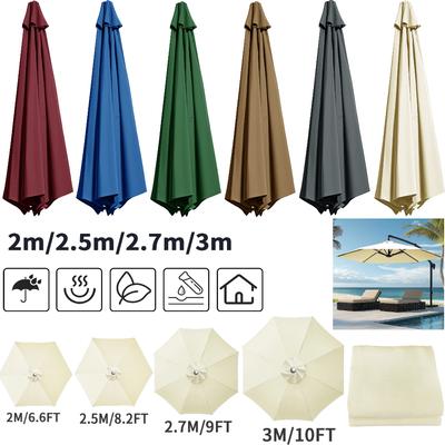 Husă de schimb pentru umbrelă de soare 6 coaste/8 coaste Market Patio Pânză pentru umbrelă Copertină Pânză Impermeabilă Umbrar pentru Grădină Exterioară