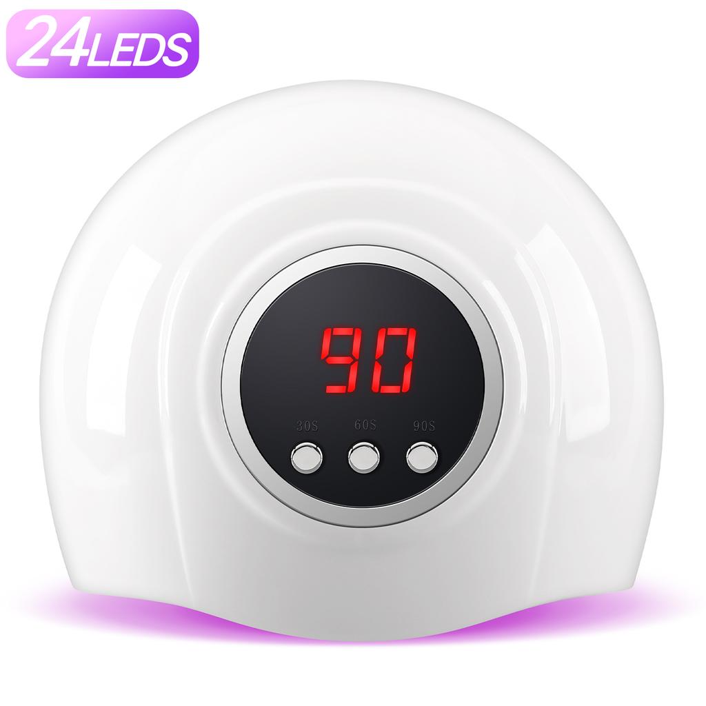 Professional 72W UV LED Nail Lamp For Fast Drying Gel Nail Polish 24LEDS Nail Drying Lamp With 3 Timers Automatic Sensor