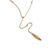 Yhpup Waterproof Sexy Fashion Stainless Steel Chain with a Pendant Drop Attractive Golden Necklace Water Resistant Jewelry Gift
