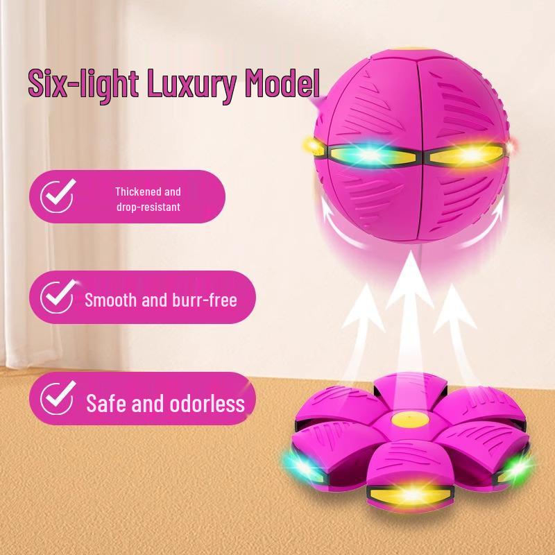 Self-Entertainment Elastic Dog Toy: Magic Flying Saucer, Deformable Foot-Stomping Ball, Educational Outdoor Sports Toy.