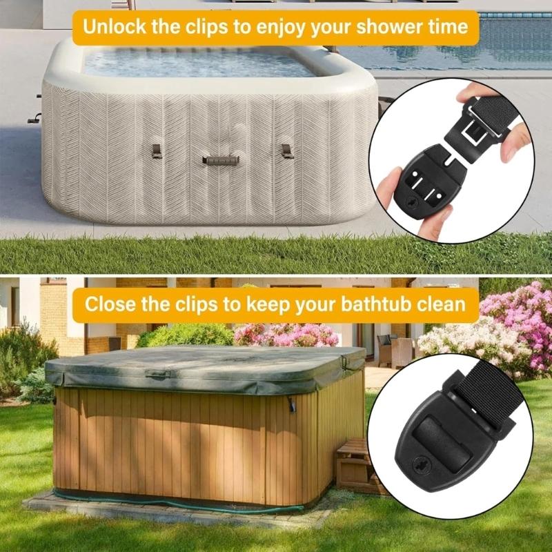

Heavy Duty Plastic Hot Tub Locking Clamp Anti Slip Design Hot Tub Cover Clips Latches For Enhanced Spa Cover Safety top sale CN