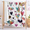 Blanket 2D Digital Printed Flannel Flower Leaf Blanket Blanket Minimum Order