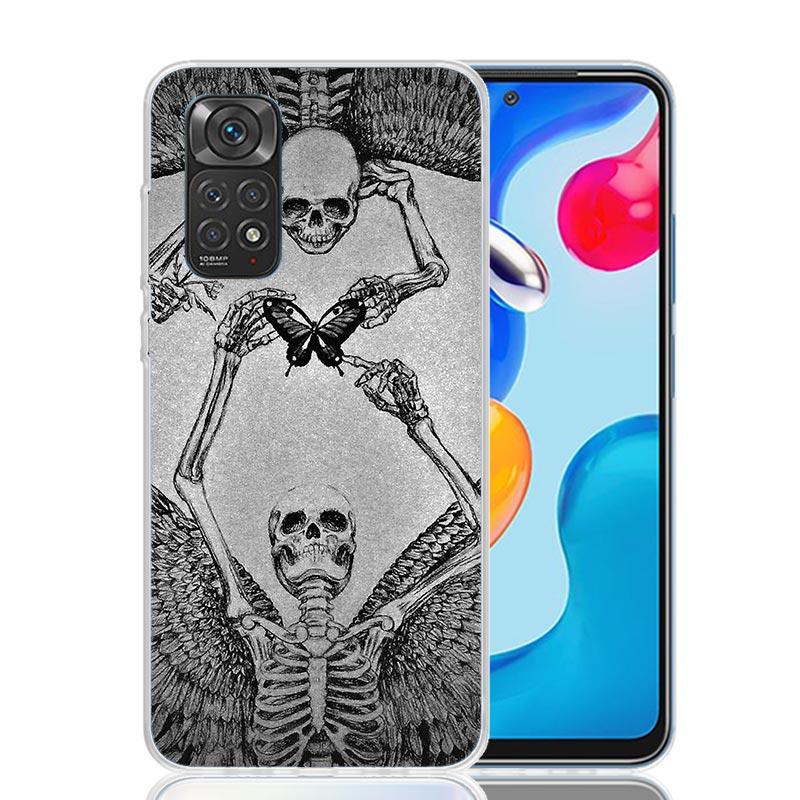 

Anatomy Skeleton Heart Lovey Kiss Phone Case For Xiaomi Redmi Note 15 14 13 12S 12 Pro Plus 11S 11E 11 11T 10S 10 Art Soft Patte Redmi Note 12 4G