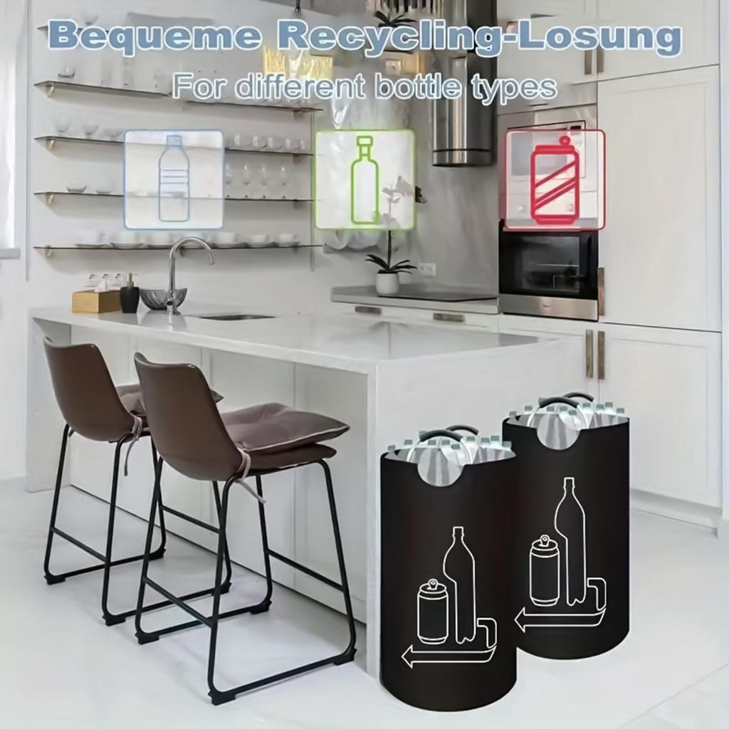 Deposit Bottles Container Large Capacity Storage Bags with Handles 115L Waste Glass Storage Container for Kitchen Home Garage