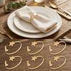 6PCS Modern Star Napkin Buckle Gold/Silver Table Napkin Holder Moon Napkin Rings  Table Setting
