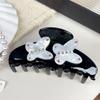 Flower Acetate Hair Crab Clip Headwear Large Shark Clip Sweet Butterfly Hair Claw  Female