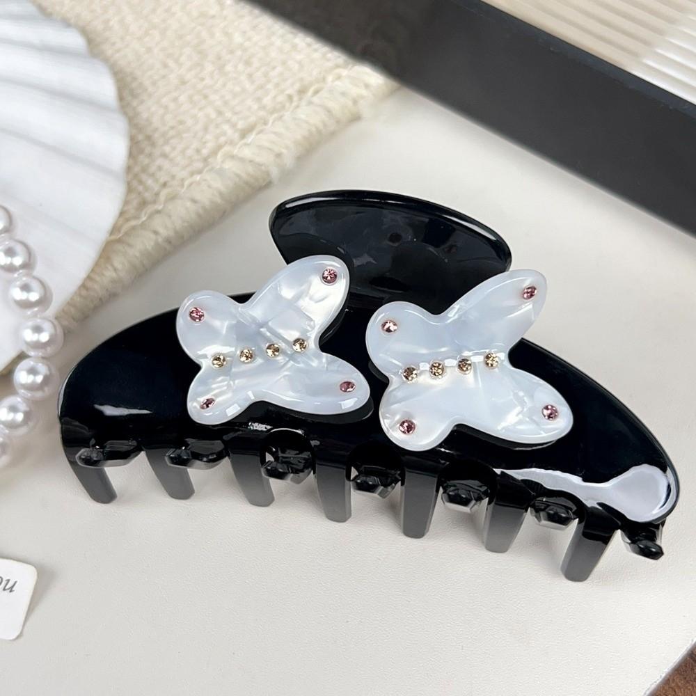 Flower Acetate Hair Crab Clip Headwear Large Shark Clip Sweet Butterfly Hair Claw  Female