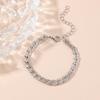 Half-Round Thick Oval Chain Bracelet Stainless Steel Non-Fading Lobster Clasp Chic Jewelry for Women Daily Outfit Matching