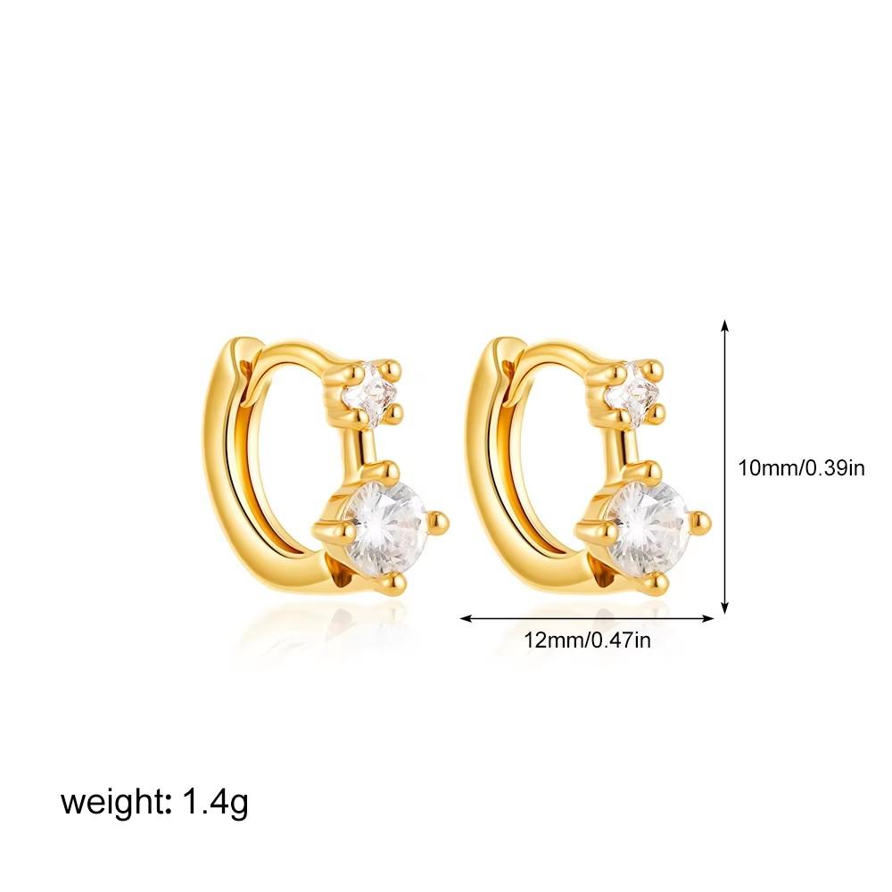 Fashion Hollow Mini Circle Round Hoop Earrings for Women Cute Butterfly Pendant Sparkling CZ Zircon Evil Eye Huggie Ear Buckle