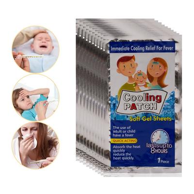 10 pz/lotto Temperatura Più Bassa Raffreddamento Medico Toppe e Stemmi Febbre Del Bambino Imbottiture Gesso Emicrania Mal di Testa Pad Gel di Ghiaccio Idrogel Polimerico