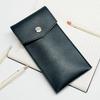 Pu Leather Pencil Case Storage Bag Student Glasses Portable Stationery Bag Large-Capacity Business Office Pen Storage Bag