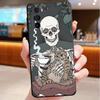 Phone Case For Motorola Edge 50 40 Pro 60 50 40 30 Ultra Neo Fusion Moto G85 G72 G53 G54 G84 G13 G32 Cartoon Skeleton Skull Cat
