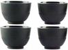 CAST IRON KETTLE 0.8L TEA POT WITH TEA INFILTER + 4x CUPS WARMER