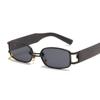 Fashionable Vintage Small Rectangle Woman Man Luxury  Designer Sunglasses Retro Punk Style Shades Hip Hop Metal Oculos De Sol
