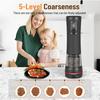 USB C Rechargeable Electric Salt Pepper Grinders With 100ml Large Capacity Clear Window And Dustproof Base For Kitchens