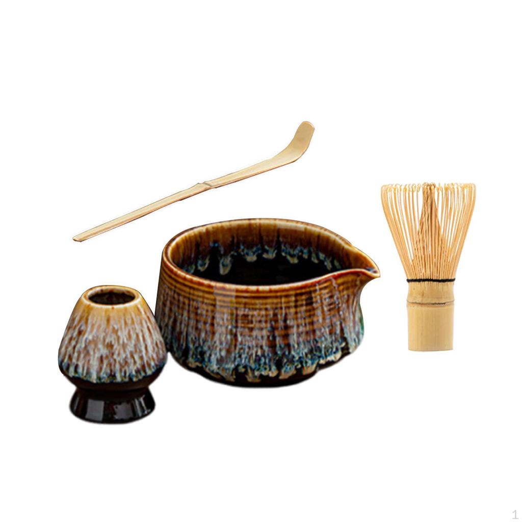 Matcha Set with Pouring Bowl and Bamboo Whisk Accessories