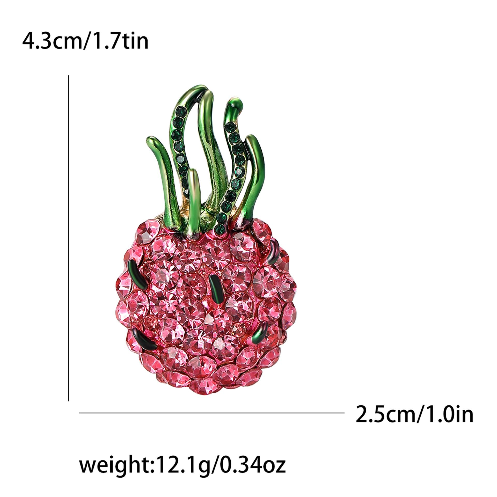 

Модная креативная бриллиантовая брошь в виде драконьего фрукта, свежая и милая женская одежда, корсаж, бижутерия, булавка в виде фрукта