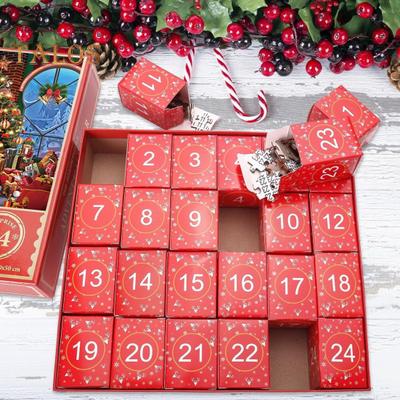 Puzzle Calendrier de l'Avent de Noël 1000 Puzzle Compte à rebours de Noël Ornement de Noël Père Noël Bonhomme de neige