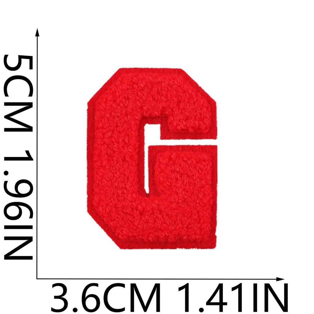 Mehrfarbiger A-Z Buchstaben Stickerei Stoffaufkleber 5cm Farbe 26 Englische Buchstaben Stickerei Aufkleber Kleidung Dekoration Patch Aufkleber
