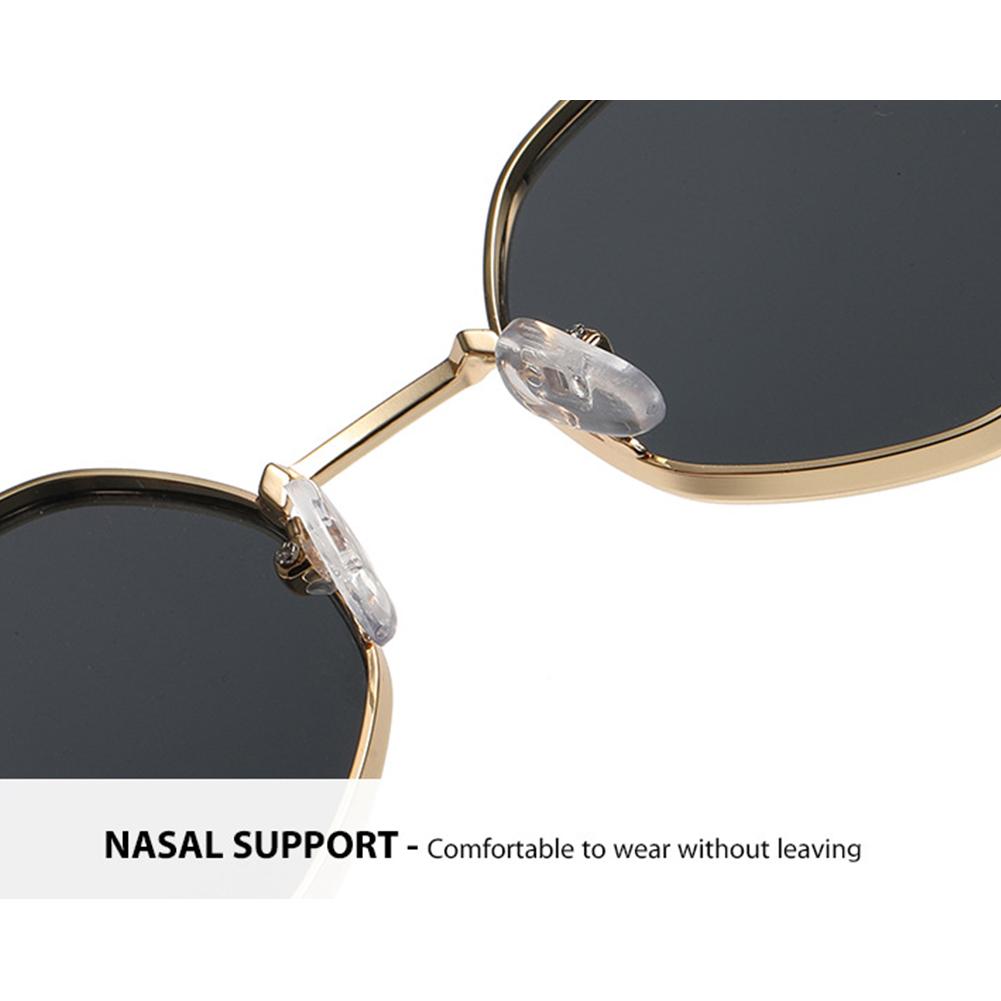 Ochelari de soare moderni poligonali pentru femei, bărbați, pătrați, cu ramă metalică, ochelari de soare retro chic pentru condus, exterior