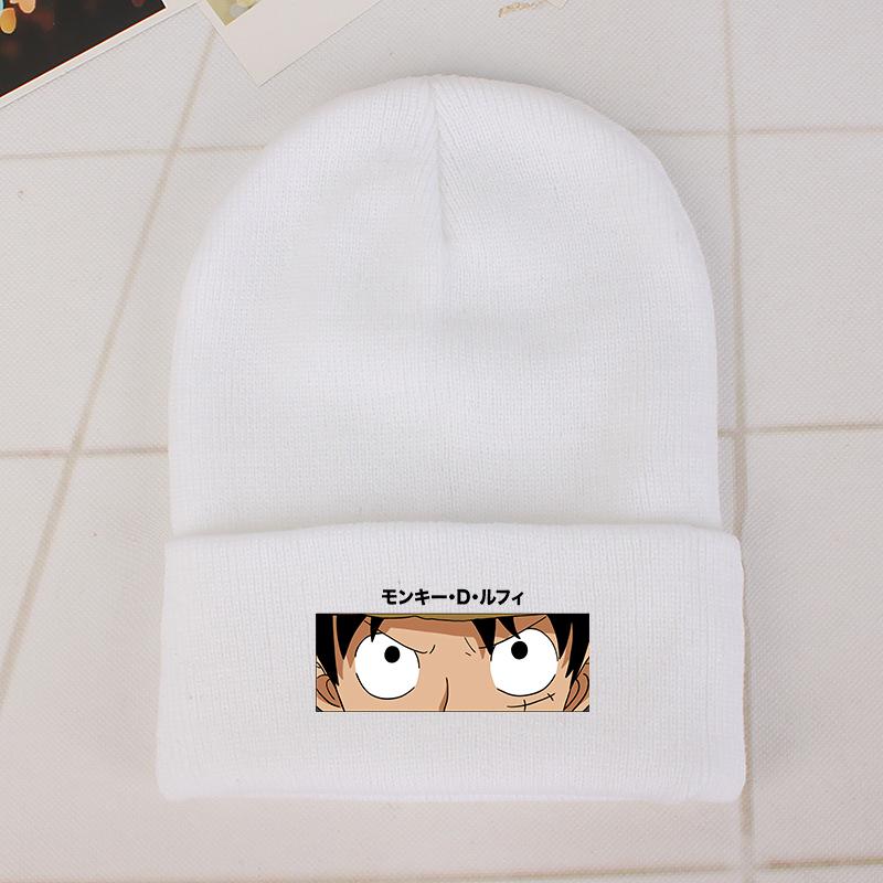 Janpanese Anime Winter Hats for Unisex Luffy New Beanies Knitted Hat Autumn Female Beanie Caps Warmer Bonnet Ladies Casual Cap