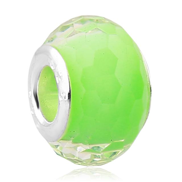 Daisy Flower Round Murano Glass Beads for Charm Bracelet Pendant DIY Jewelry