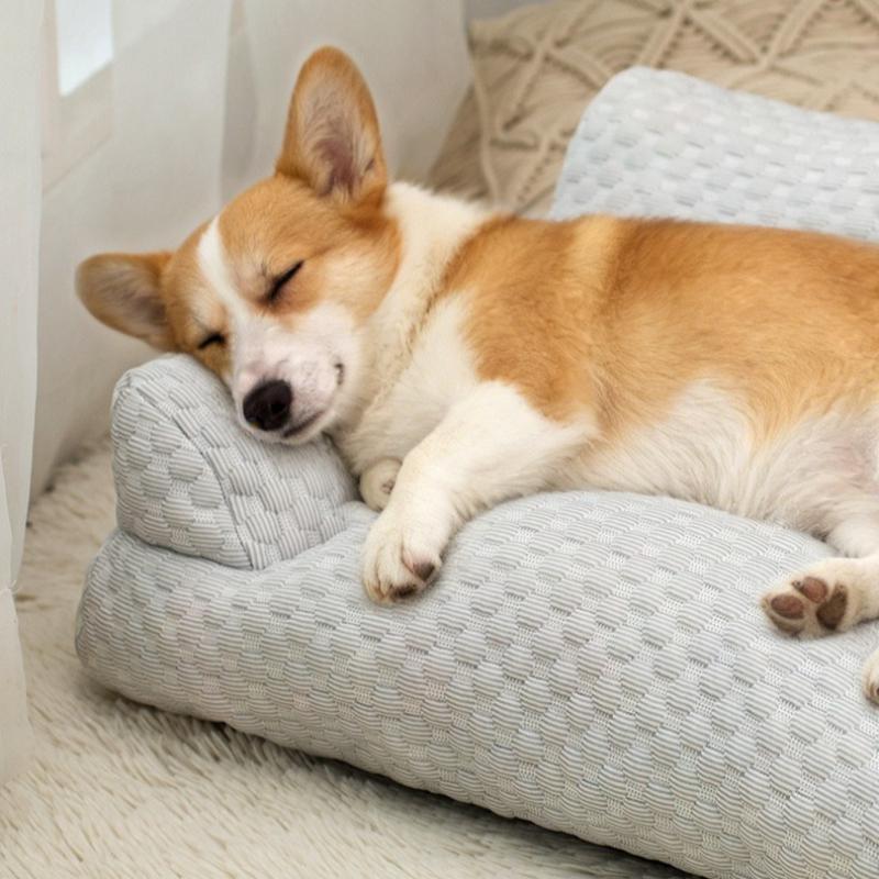 Pet Ice Silk Sofa Bed for Small Medium Large Dogs Cats Washable Dog Bed Breathable Cat Nest Comfortable Sleeping Kennel Supplies