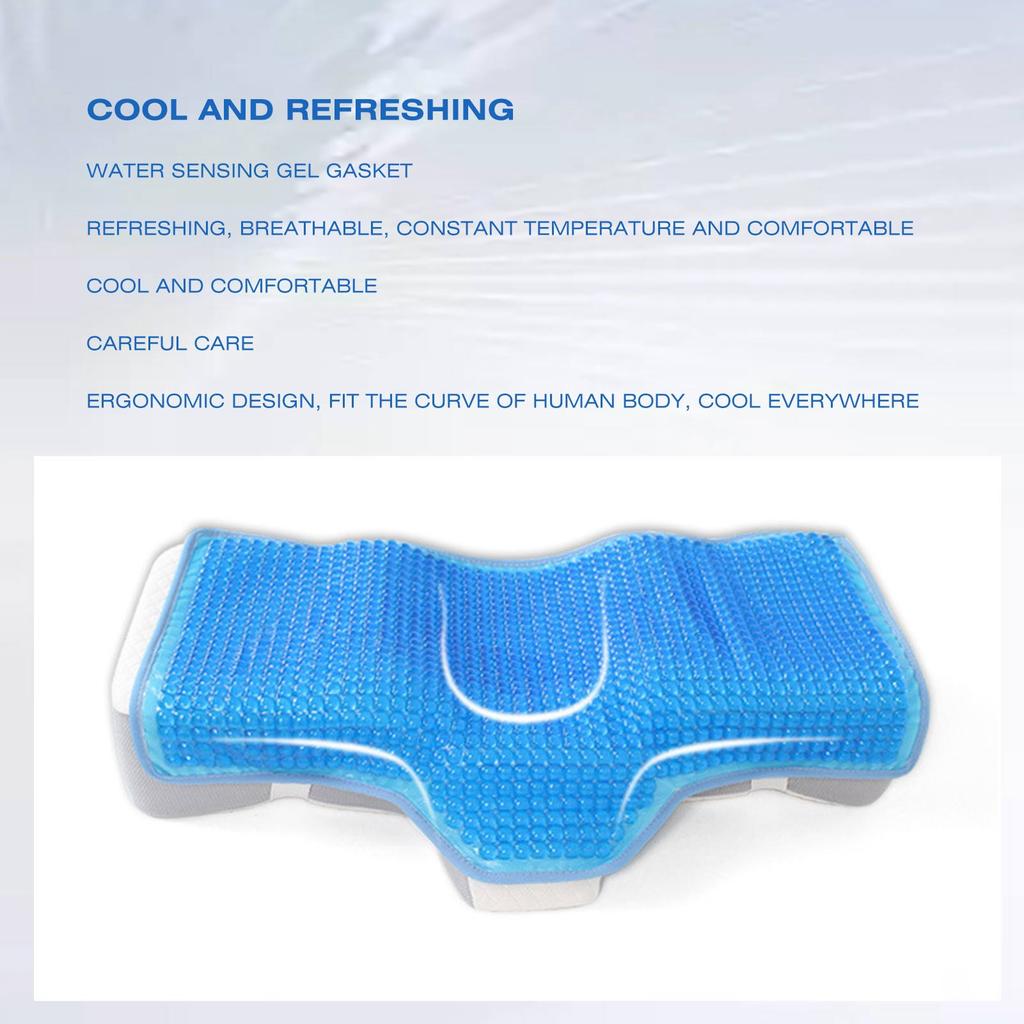 Gel Pillow Mat Lasting Cool Breathable Refreshing Ergonomic Beehive Cooling Pillow Cushion for Home Salon
