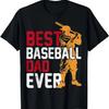 Apparel Best Baseball Dad Ever Vintage Fathers Day T-Shirt