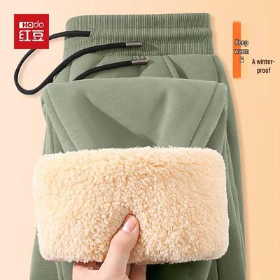 Hodo Men's Thick Lamb Fleece Tapered Sweatpants