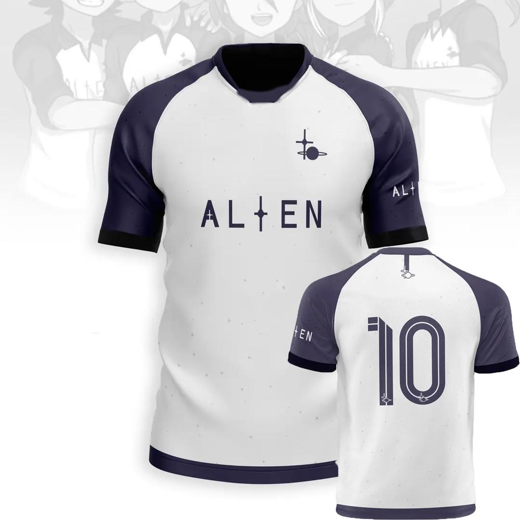 Maglia Kaio Inazuma Eleven Cosplay Anime Stampa 3D T-shirt da Uomo Uomo Donna Sportiva Maglietta da Calcio Harajuku Y2k Top Tee Abbigliamento Uomo