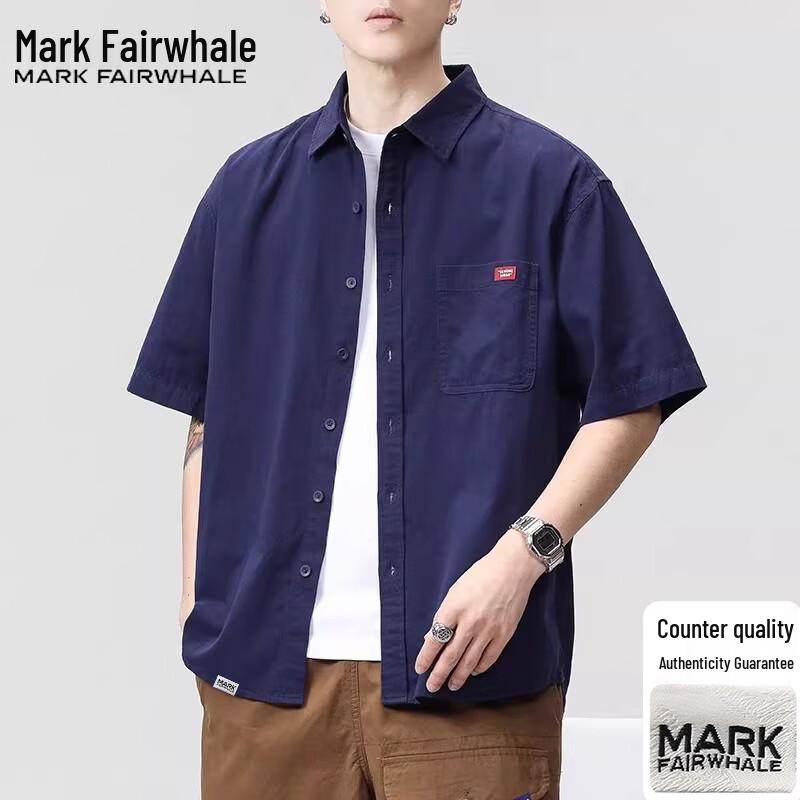 

Mark Fairwhale Men s Summer Casual Short-Sleeve Shirt 2XL