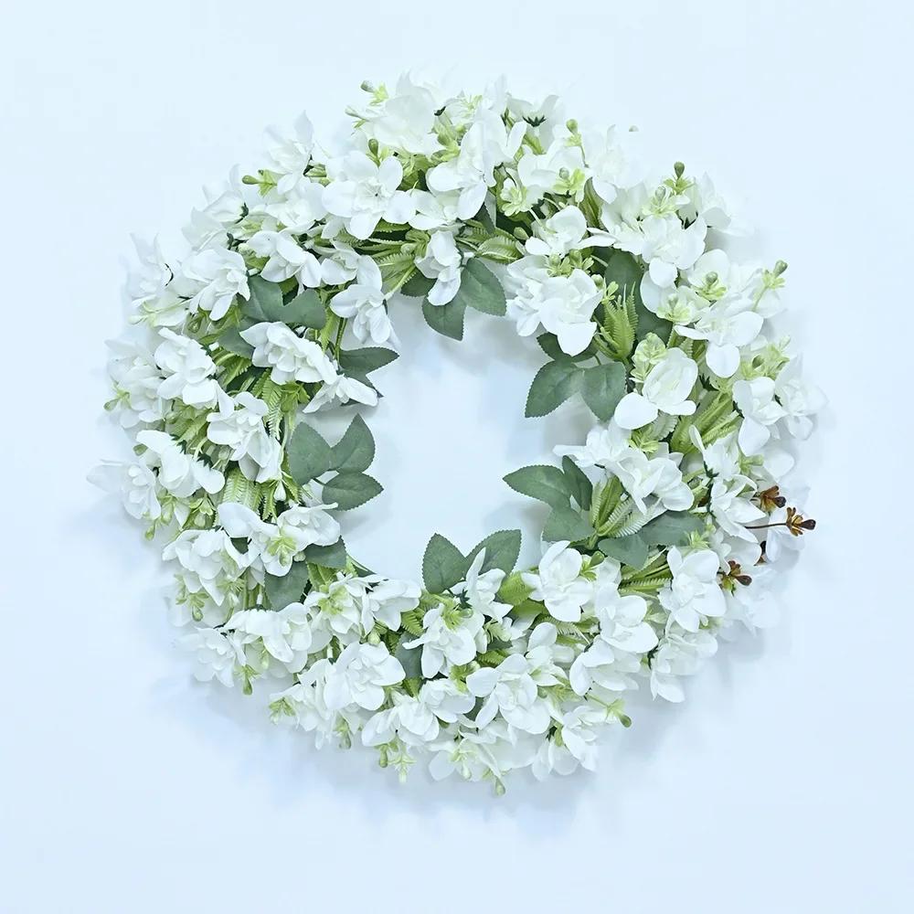 45CM Artificial Peony Wreath Door Decoration Wedding Lintel Flower Photography Props Living Room Wreath Floral Decoration