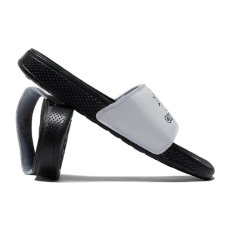 Converse Casual EVA Quick-Dry Slide Sandals Unisex Footwear Black White A03525C102