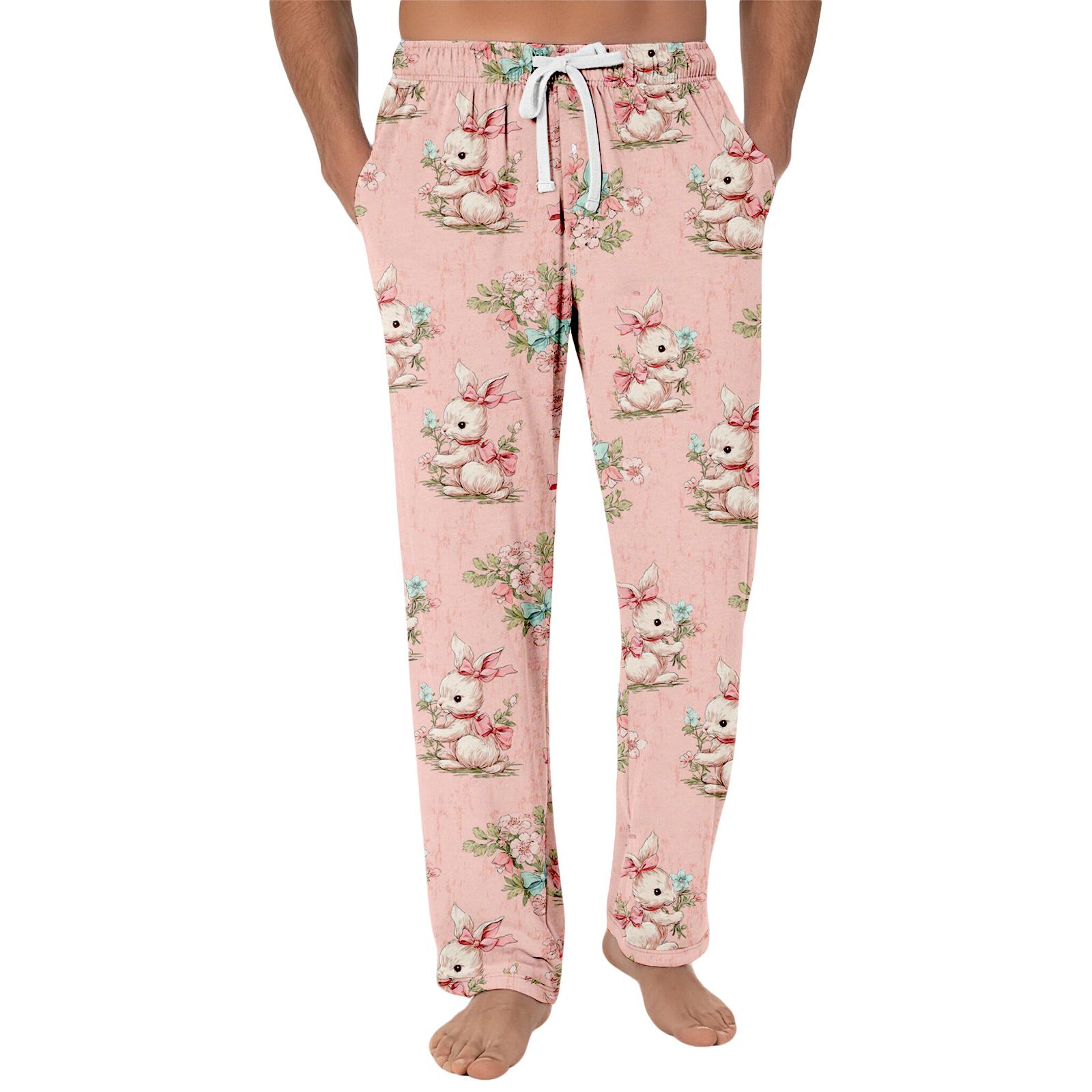 

Полосатые пижамные брюки Домашняя одежда Повседневные Брюки на кулиске с эластичной талией Удобные Прямые Штаны для йоги Свободные L бежевый