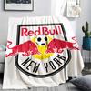 New York Red Bulls Printed Flannel Blanket, soft throw for bedroom sofa, washable,soccer fan merchandise, great gift.